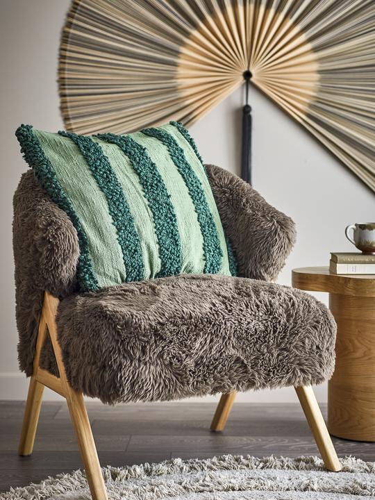 Actual product image Bloomingville - Cory Cushion - Green - Cotton OEKO-TEX® (50 x 50 cm)