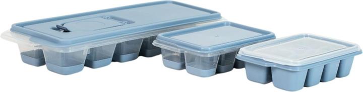 B-Home 3er-Set Eiswürfelbehälter mit Deckel Eiswürfelformen Eiswürfelschalen