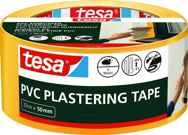 Actual product image tesa PVC plaster tape cross-grooved (50 mm)