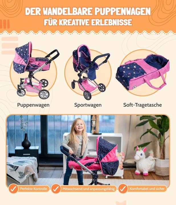 Actual product image Bayer Chic 2000 JARA" combination doll's pram