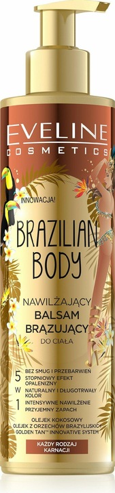 Actual product image Eveline Brazilian Body Moisturising Bronzer Balm 5In1 For Each Skin 200Ml (Body cream, 200 ml)