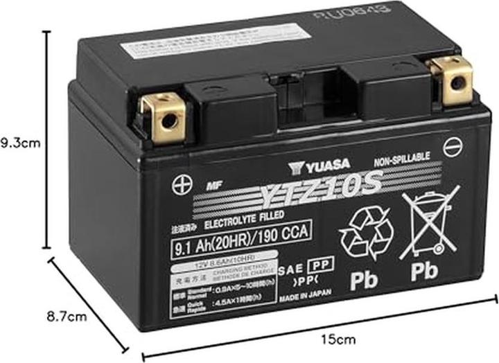 Image du produit Yuasa YTZ10S (12 V, 9.10 Ah, 190 A)