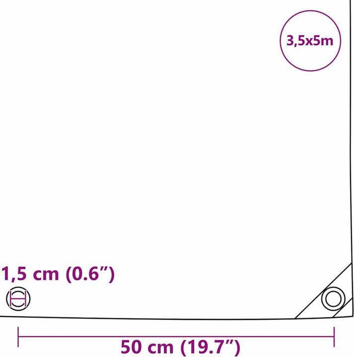 Actual product image vidaXL Planenschutz (3.50 x 5 m)
