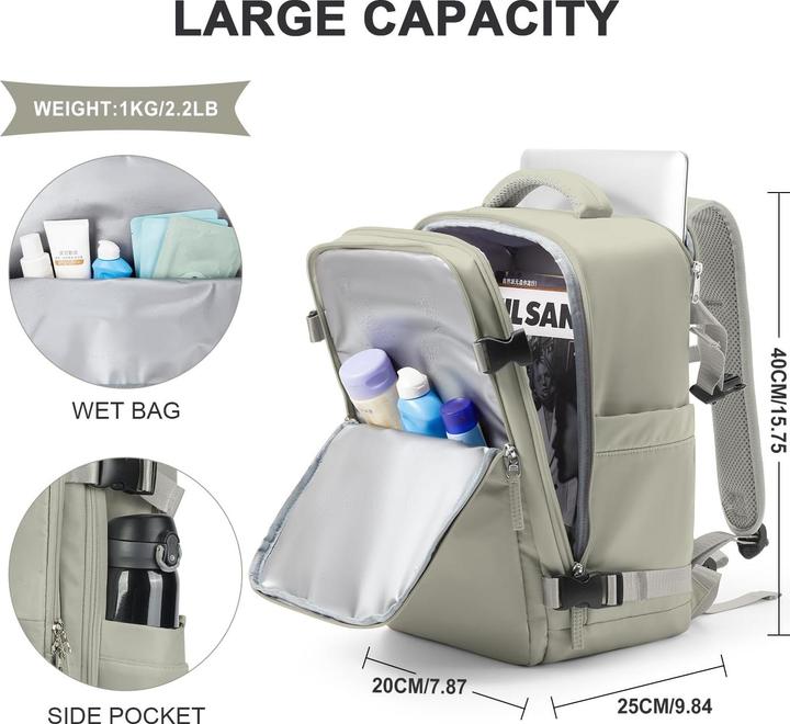 Produktbild Only-Bags.Store Rucksack für Flugzeug Handgepäck Kabinentasche Rucksack Wasserdicht Laptop Reiserucksack