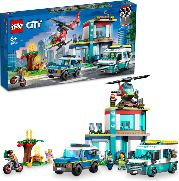 Produktbild LEGO Hauptquartier der Rettungsfahrzeuge (60371, LEGO City)