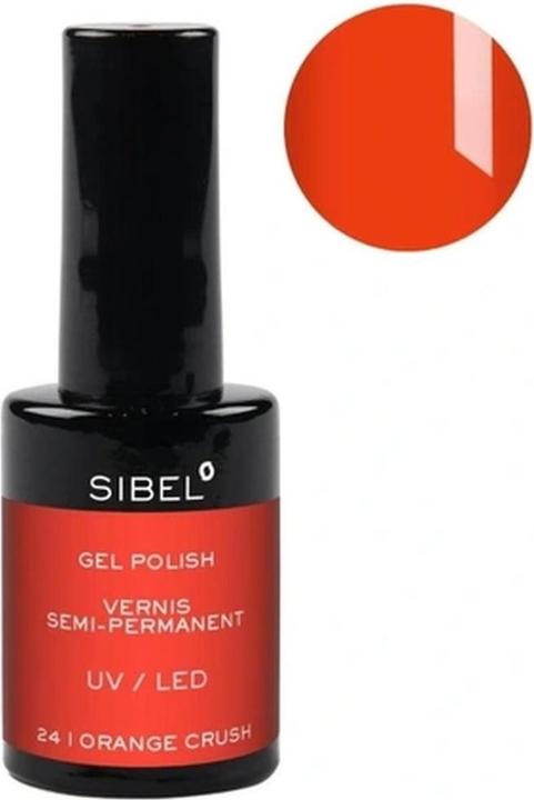 Sibel Gel Nail Polish Color 24 Orange Crush 14ml (Orange Crush, Gel-Effekt Nagellack)