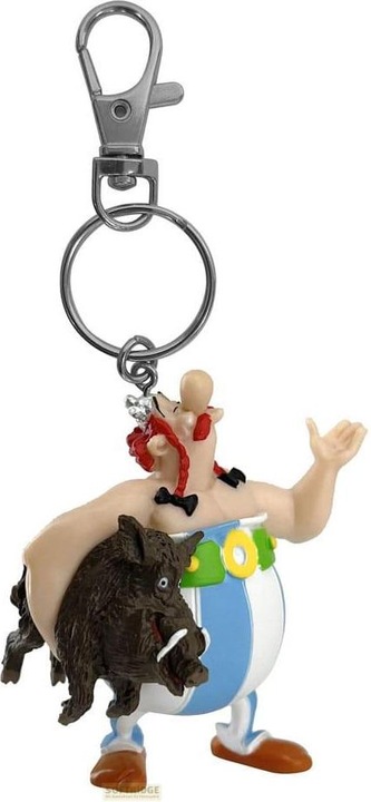 Actual product image Plastoy Asterix and Obelix: Obelix Carrying A Boar Keychain