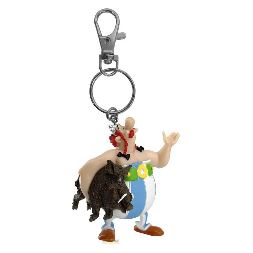 Plastoy, Schlüsselanhänger, Asterix And Obelix, Obelix Carrying A Boar Keychain, Mehrfarbig
