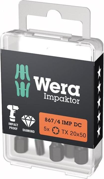 Produktbild Wera Bit IMPAKTOR DC T20 Länge 50 mm 1/4 ″ E6,3 Impaktor, DC (T20)