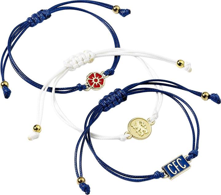 Actual product image Chelsea FC Friendship Bracelet (Pack of 3) (100% synthetic material)
