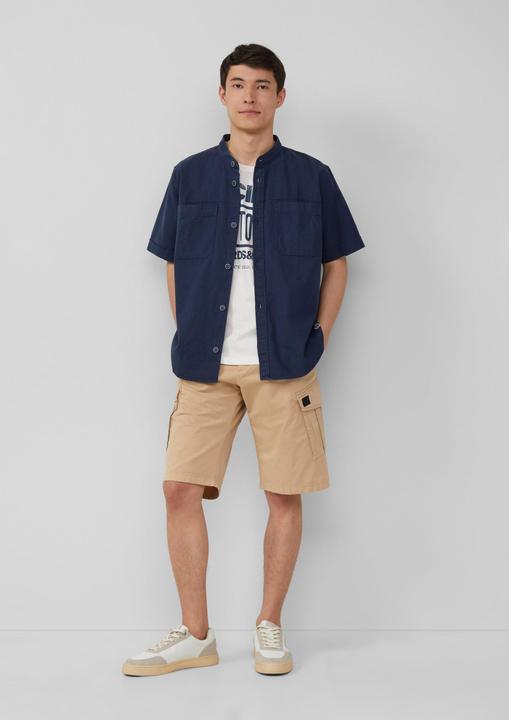 Image du produit S.Oliver Hemd Relaxed Fit: Kurzarmhemd mit Stehkragen aus Leinenmix (M)