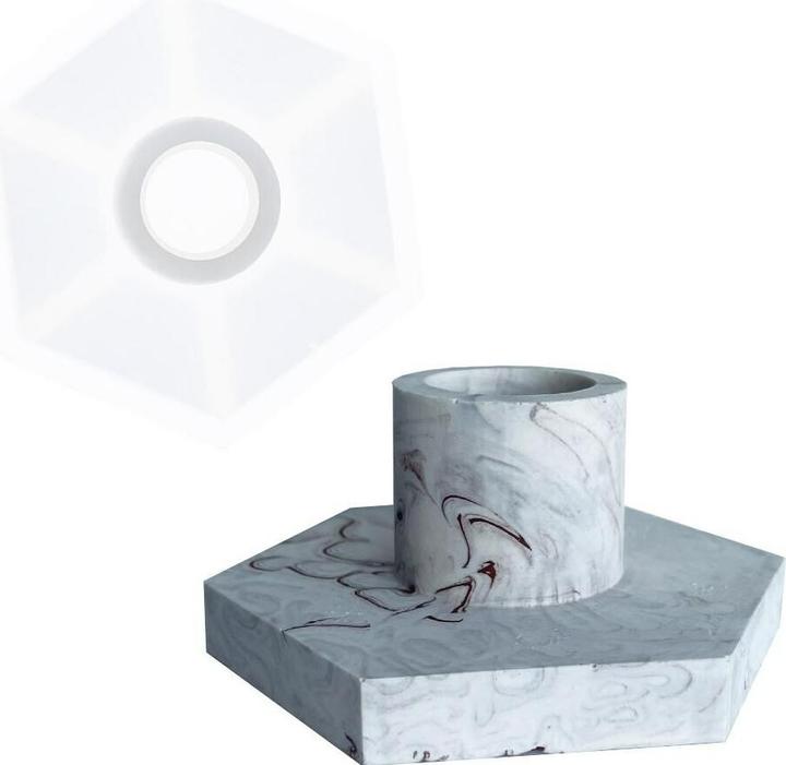 Jesmonite Giessform Kerzenhalter 10 cm x 5 cm x 8.2 cm