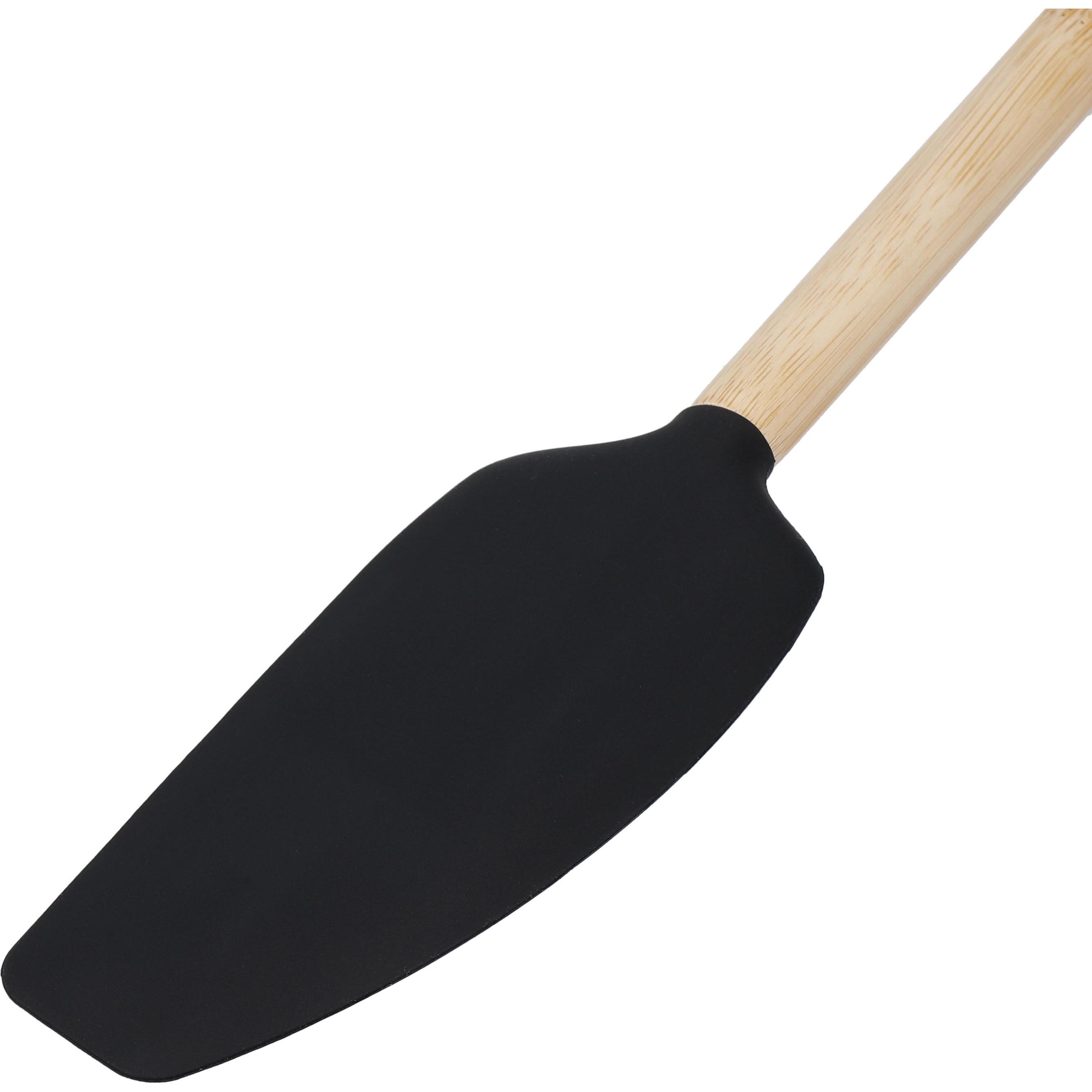 KitchenAid Universal Bamboo Handle Mixer Spatula with Heat Resistant and Flexible Silicone Head, Backutensilien, Schwarz