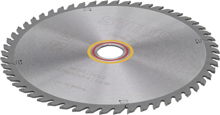 Productafbeelding Stier Professioneel cirkelzaagblad hout 254x2,6x30 54W 10° spaanhoek