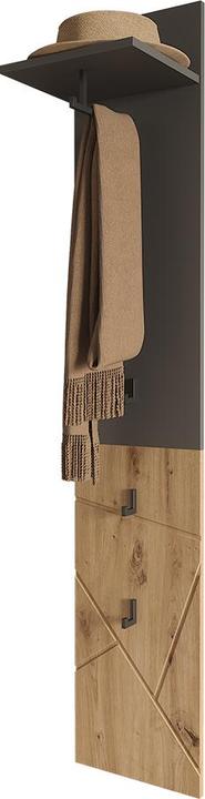 Actual product image Vicco Wandgarderobe Irma, Anthrazit/Artisan, 31 x 160 cm