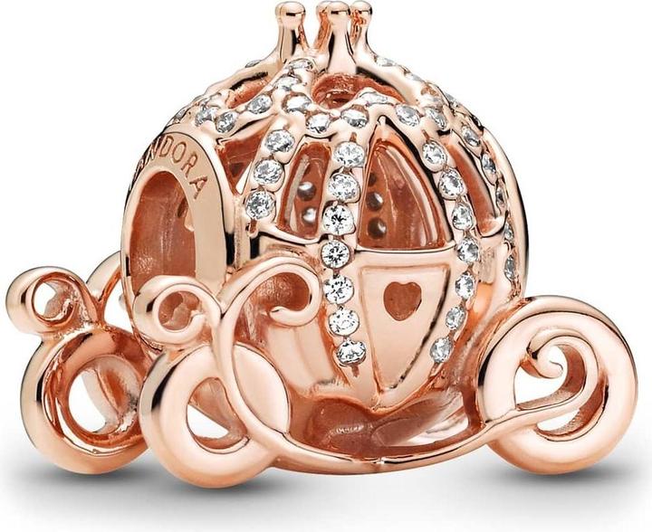 Pandora Disney Rose Cinderella Pumpkin Coach Charm (Metall, rosevergoldet)