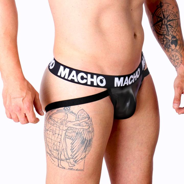 Macho Underwear Macho - Mx25nc Jock Black Leather S