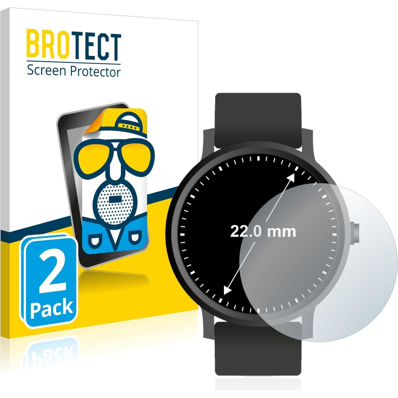 BROTECT Entspiegelungs-Schutzfolie Displayschutz Matt, Smartwatch Schutzfolie, Grau
