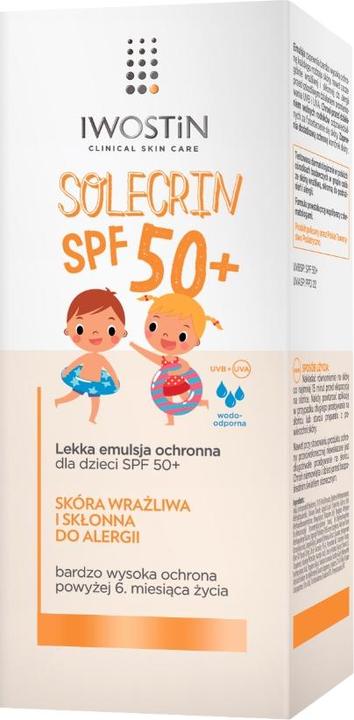 Immagine prodotto Iwostin Solcrin, emulsione protettiva per bambini, SPF 50+, 100 ml (Crema solare, SPF 50, 100 ml)