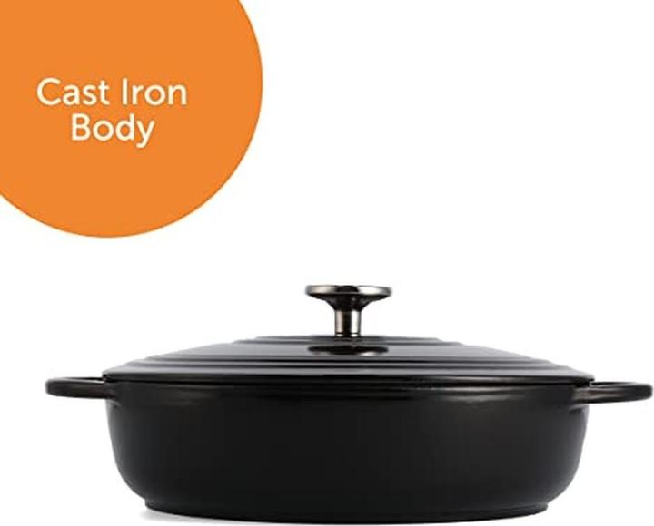 Actual product image BK Bourgogne - Layer stoofpan 28 cm Jet Black 28 cm low, 4 litres (28 cm, Casserole + Stewpot, Cast iron)