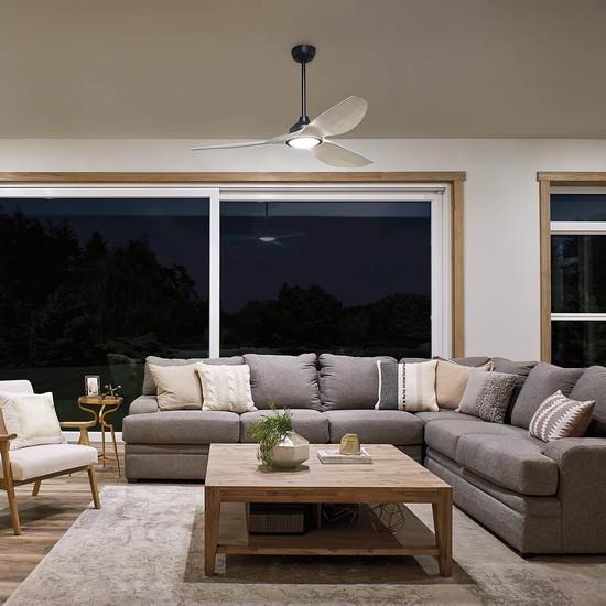 Immagine prodotto Elstead Lighting Ventilatore da soffitto silenzioso Imari con luce LED Ø165cm Motore DC + telecomando