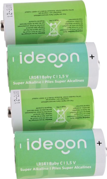 Produktbild Ideoon 4er-Set Premium Batterien Typ C Baby - LR14 Alkaline 1,5V - Langlebige Energiequelle (4 Stk., C)