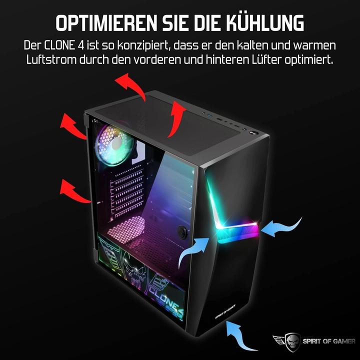 Produktbild Spirit Of Gamer Boitier ATX 8902RA CLONE 4 (ATX, mATX, Mini-ITX)