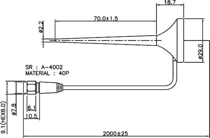 Immagine prodotto Delock Antenna WLAN, 3di, con base magnetica (WiFi)