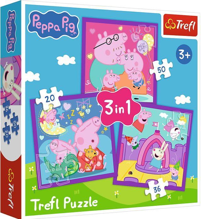 Image du produit Trefl 3 in 1 Puzzle – Peppa Pig (3 pièces)