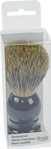 Actual product image Shaving brush, pure badger, black, ring Ø 22mm in gift box (Shaving brush)