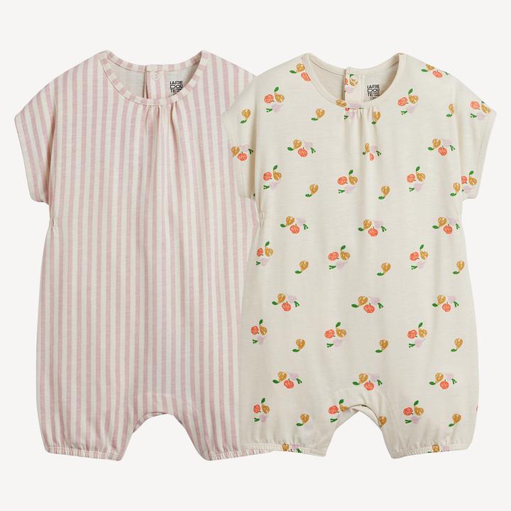 Produktbild La Redoute Collections 2er-Pack Jumpsuits (98)