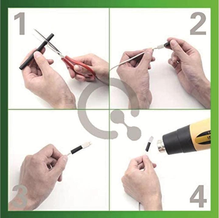 Productafbeelding Quadrios Premium assortiment krimpkous, 100 stuks - krimpverhouding 3:1, met inwendige lijm (100 x)