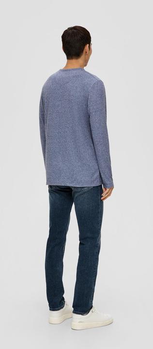 Produktbild s.Oliver T-Shirt Meliertes Longsleeve mit Henleyausschnitt (L)