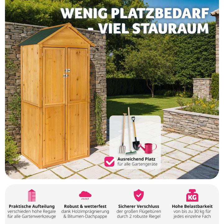 Immagine prodotto tectake armadio da giardino con tetto a punta