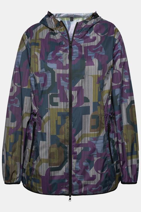 Actual product image Ulla Popken Abstract Print Lightweight Rain Jacket (42, 44)