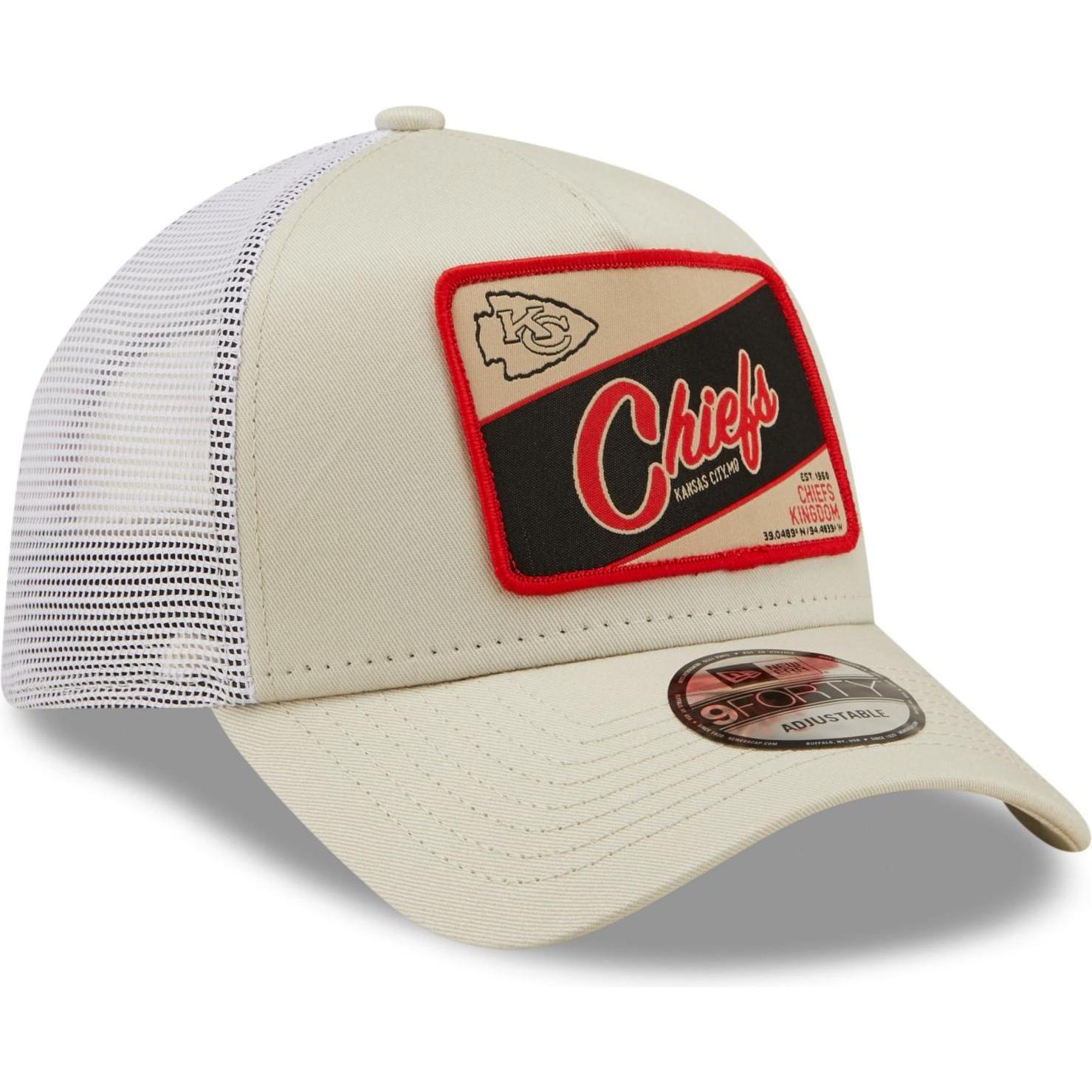 Thumbnail - New Era, Herren, Cap, Aframe Trucker Kansas City Chiefs, Beige, (One Size)
