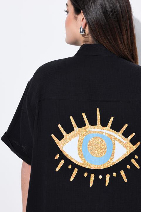 Produktbild Angel of Style Bluse, oversized, Musselin, Auge auf dem Rücken (48)