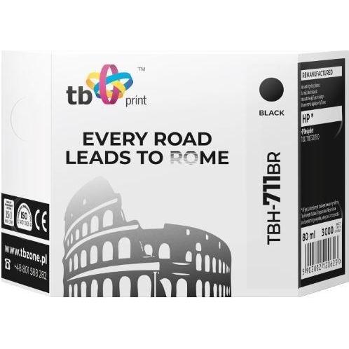 Print, Druckerpatrone, Tusz TB Tusz do HP DesignJet T530 TBH-711BR BK ref.-TBH-711BR (BK)