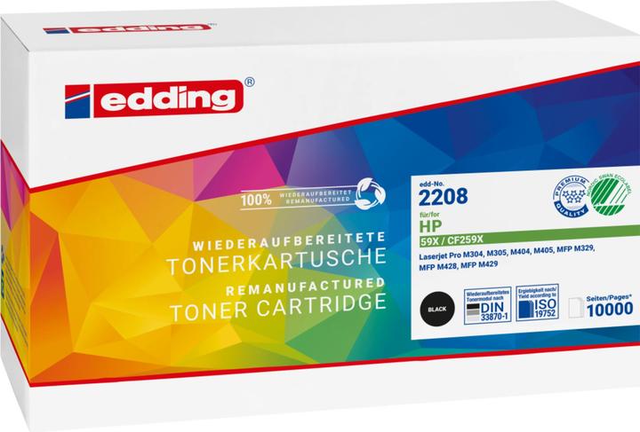 Actual product image Edding EDD-2208 black toner replaces HP 59X (CF259X)
