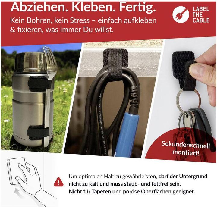 Productafbeelding Label-the-cable Klittenband kabelhouder (Klittenband kabelbinder, 90 mm, 50 Pcs.)