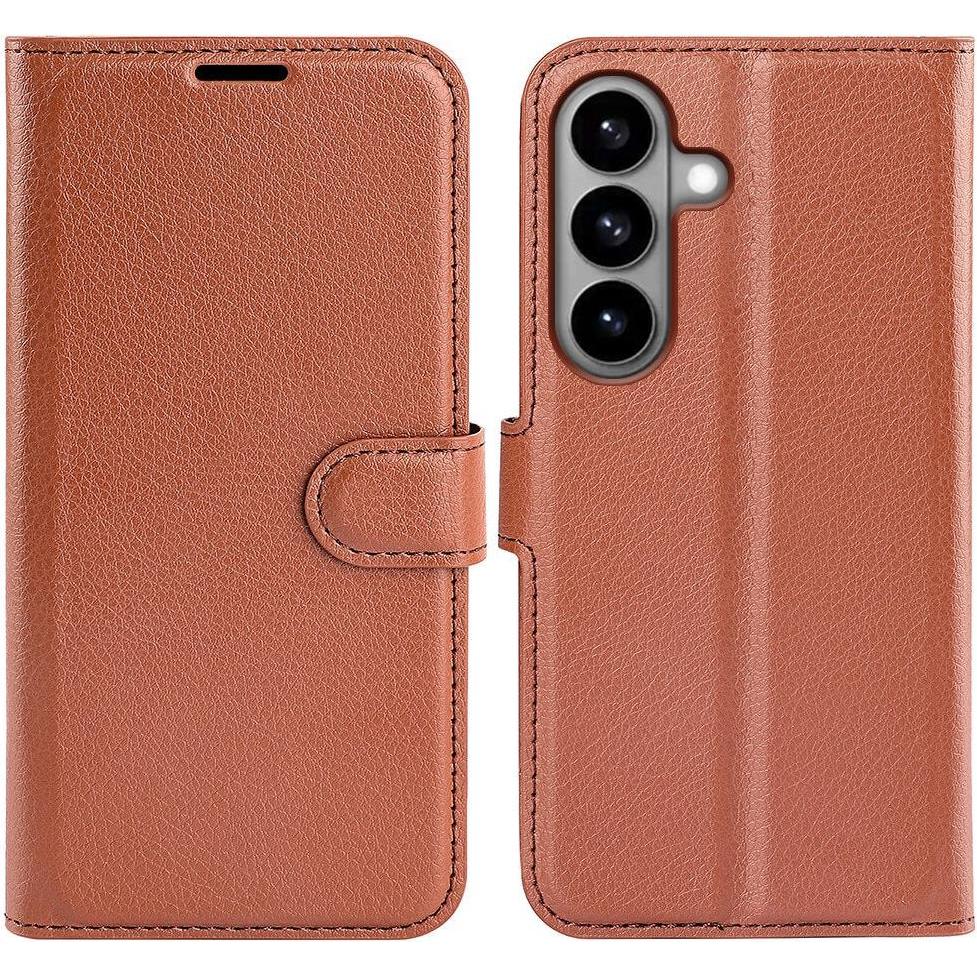 Cover-Discount Galaxy S26 - Leder Etui Hülle (Samsung Galaxy S26), Cover smartphone, Marrone