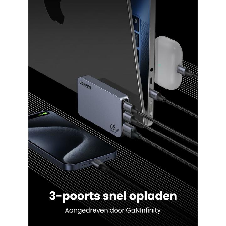 Productafbeelding Ugreen Nexode Pro (65 W, 3 ports)