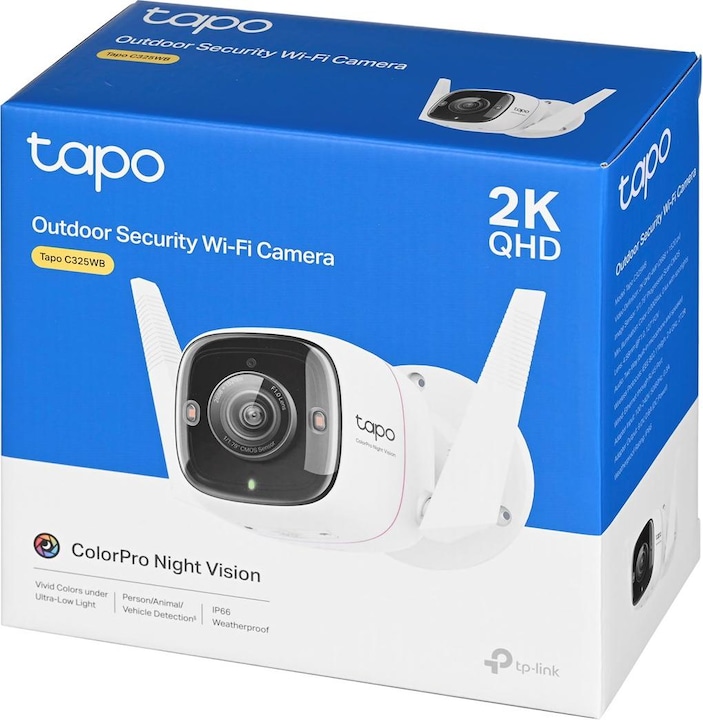 Immagine prodotto TP-Link Tapo C325WB 4MP QHD Telecamera per esterni ColourPro MicroSD (2688 x 1520 pixel)