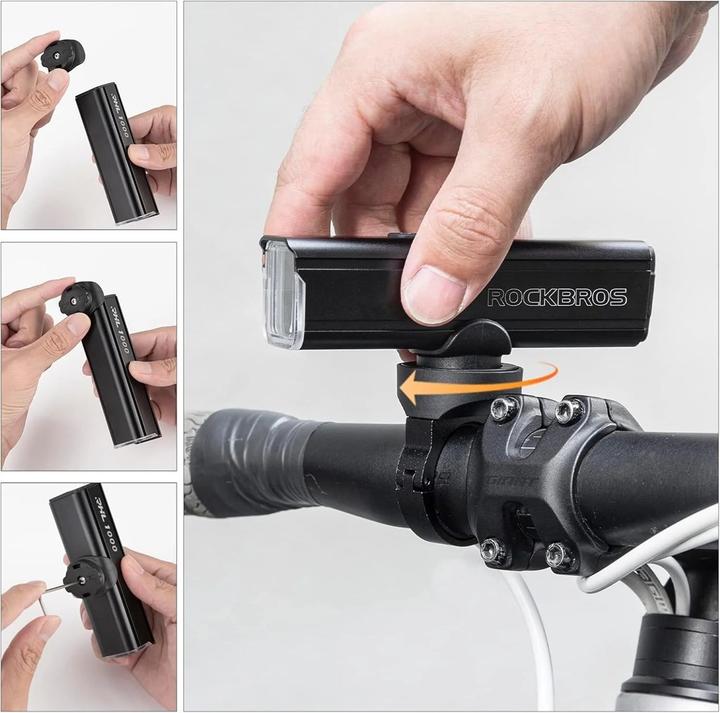 Actual product image Rockbros Bicycle front light (1000 lm)