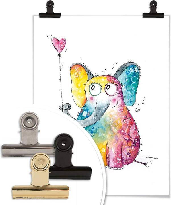 Produktbild Trenddeko Hagenmeyer - Elefant mit Herz (60 x 80 cm)