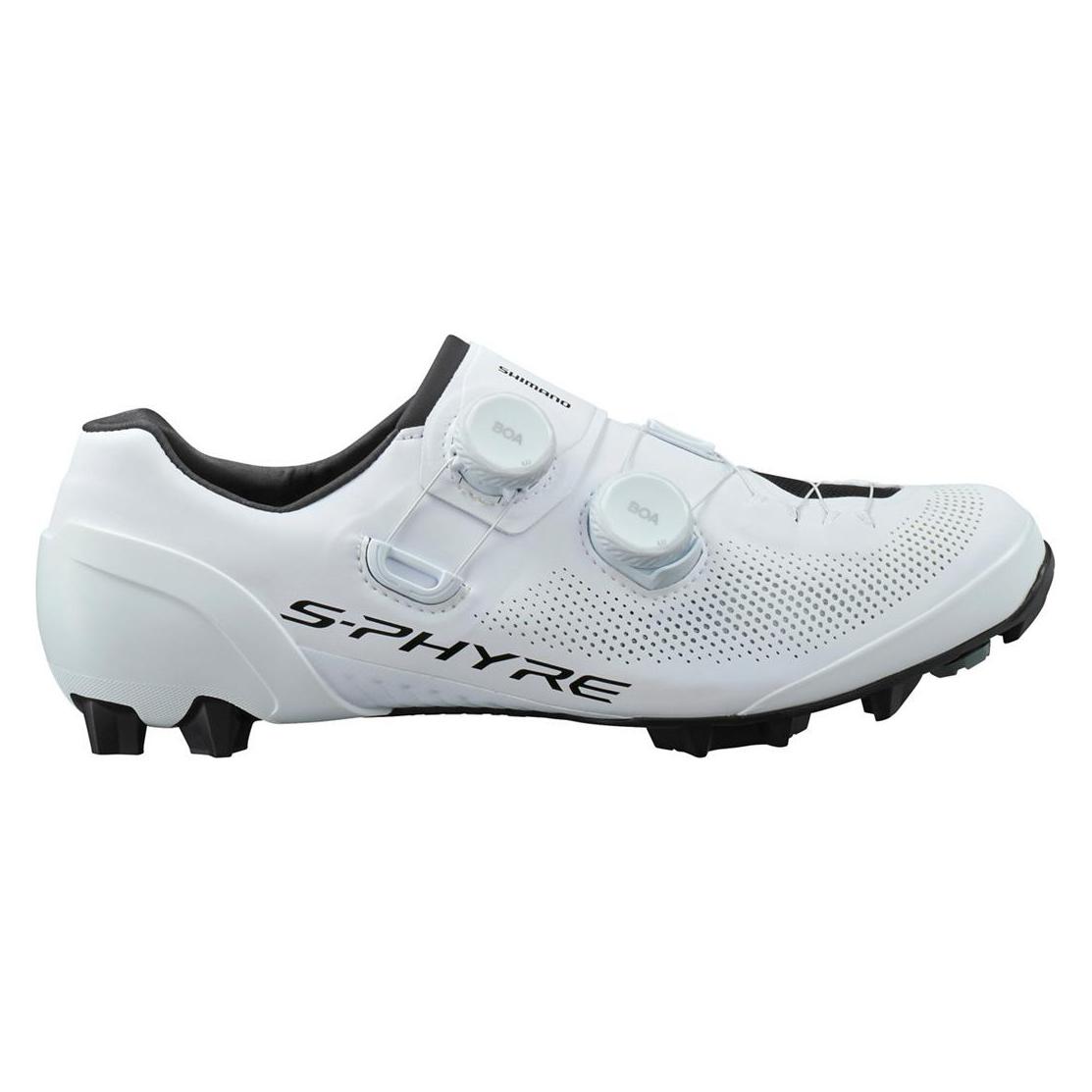 Shimano, Unisex, Veloschuhe, S-Phyre Sh-XC903E Mtb Schuhe Breit (41, 43), Weiss, Schwarz, Grau