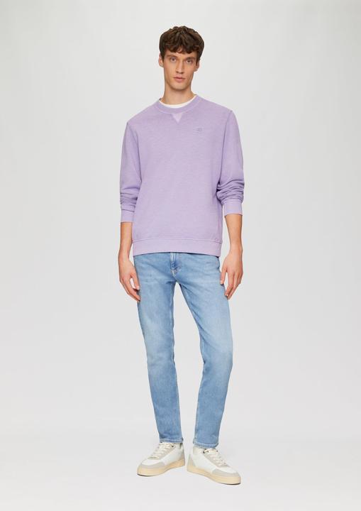 Produktbild s.Oliver Sweatshirt Sweatshirt mit Garment Dye und Logo-Detail (M)
