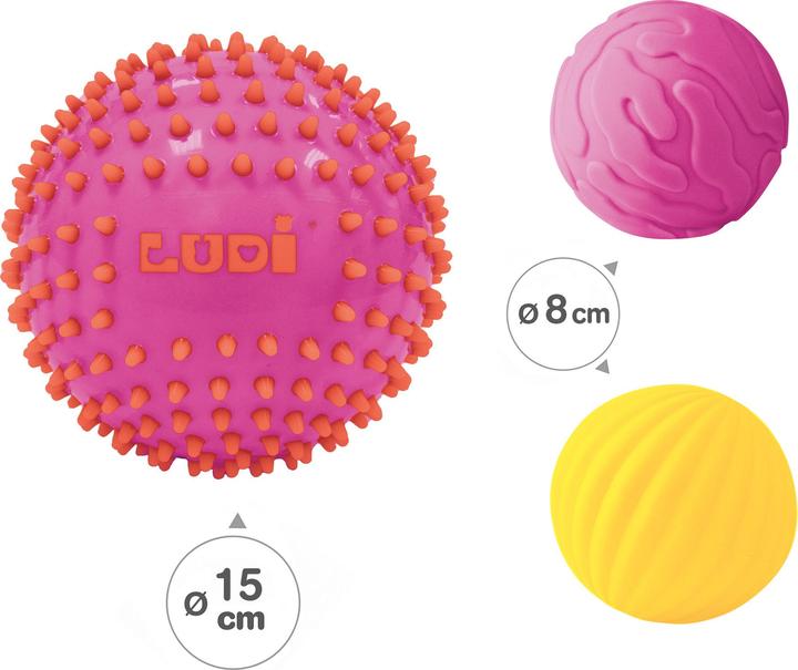 Actual product image LUDI Sensory ball set - pink - LU30022