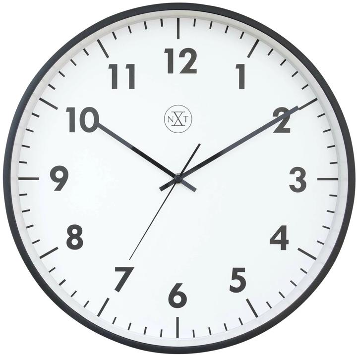 Nextime Wall clock New Ø 40 cm, black, shape: Round (40 cm)