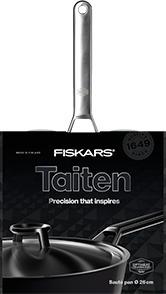 Actual product image Fiskars Taiten sauté pan, 26cm (Frying pan, Aluminium, 26 x 10.80 cm)